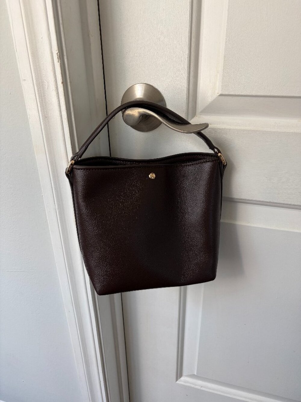 Mango Faux Leather Bucket Bag